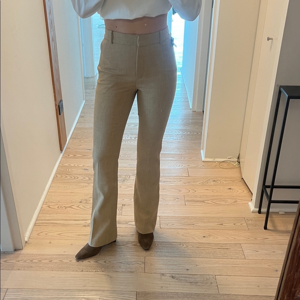 Aritzia Beige Flared Pants